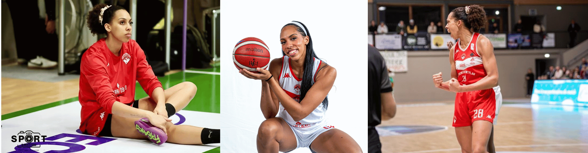 3 photos de la basketteuse morgane armant