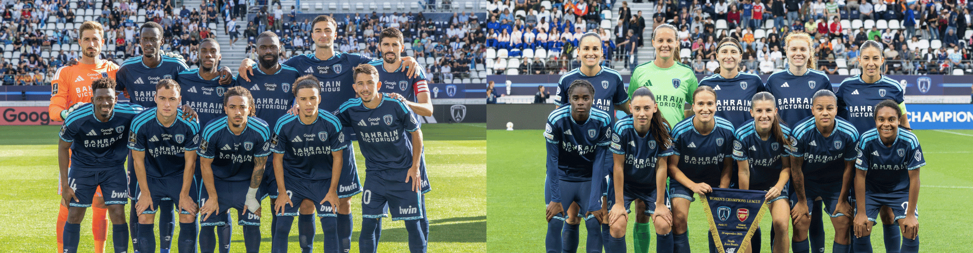 les deux équipes du Paris Football Club