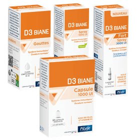 D3 Biane : gouttes, capsules et sprays