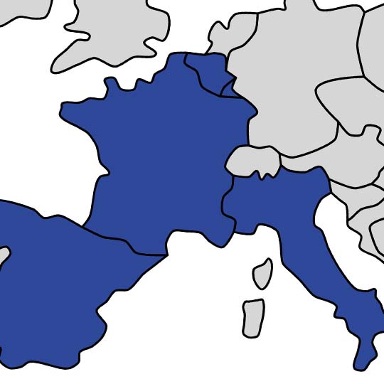 3 filiales PiLeJe en Europe : le « Benelux », l’Espagne et l’Italie